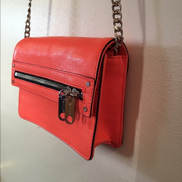 Milly Orange Leather Crossbody Bag - Picture 2 of 4